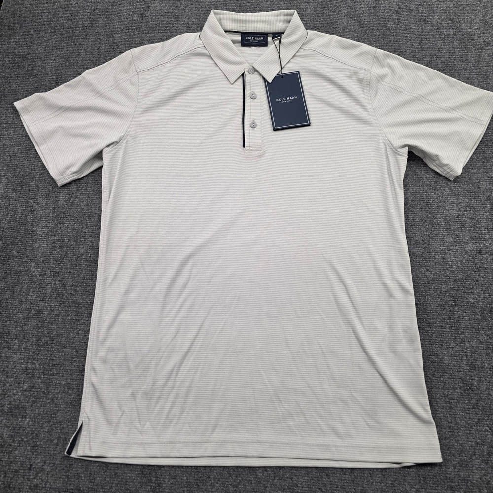 Cole Haan Mens Golf Cool Core Polo Shirt White Short Sleeve - M